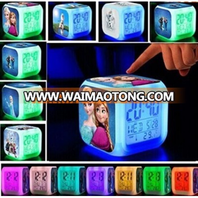 (Hot) 2017 Hot Movie Frozen LED Alarm Clock, Digital Alarm Clock, Cartoon Clock for Kids